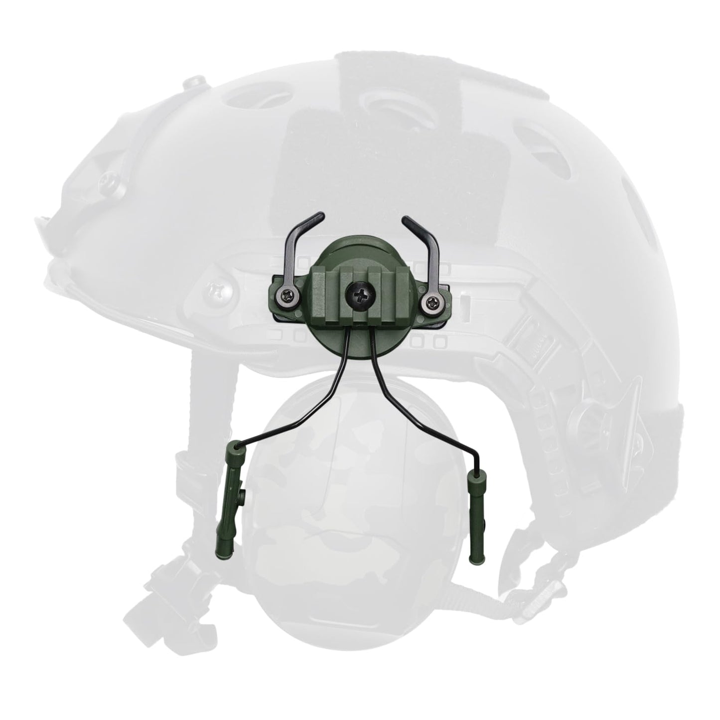 Qavctw Tactical Helmet Rail Headset Adapter Suspension Bracket for Airsoft Ear Protection Fast ARC Rail System