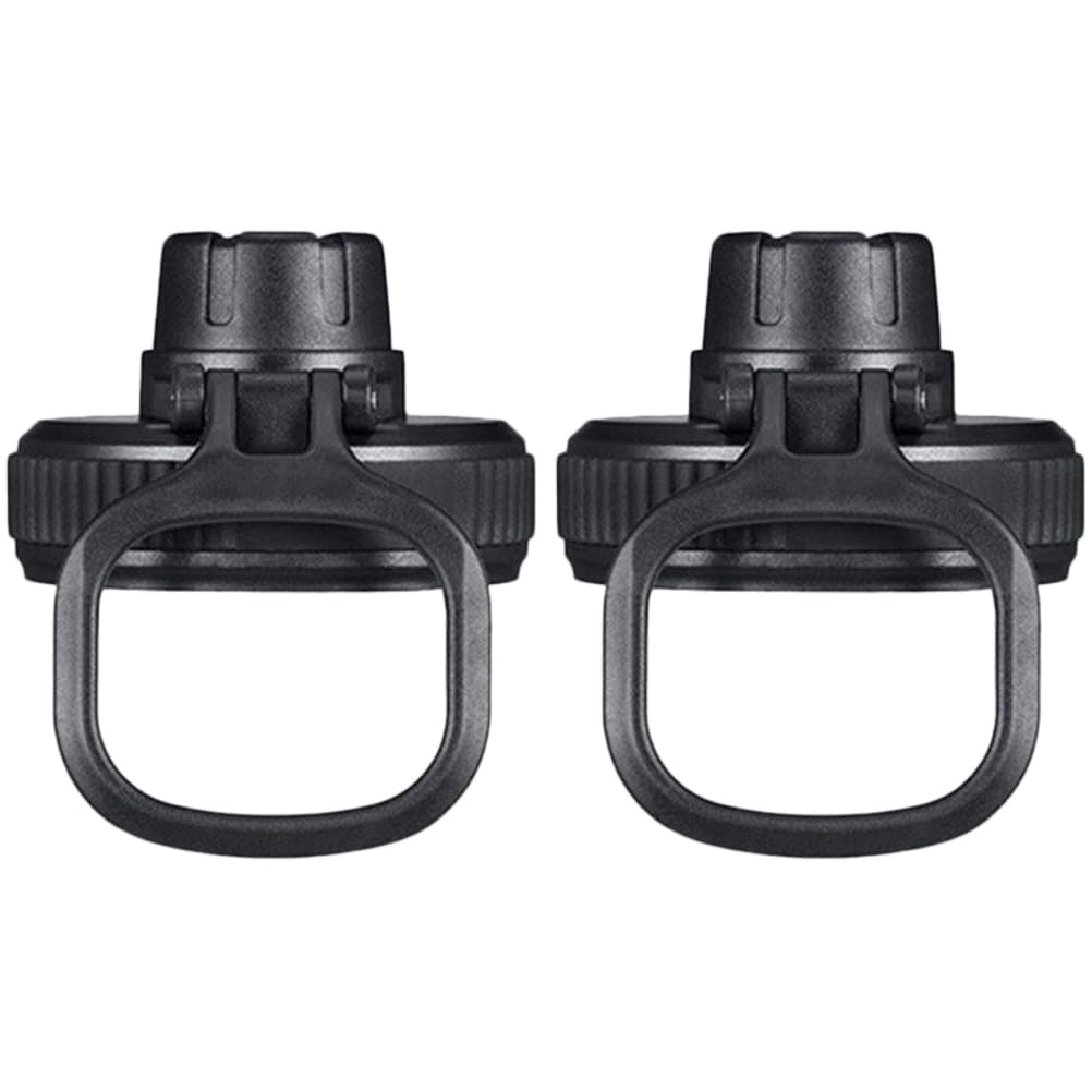 Kisangel 2 Pcs Leakproof Sports Bottle Lids - Wide Mouth Vacuum Bottle Spouts with Silicone Gaskets, Black Pp Material, 2.36X2.36X3.93 Inch