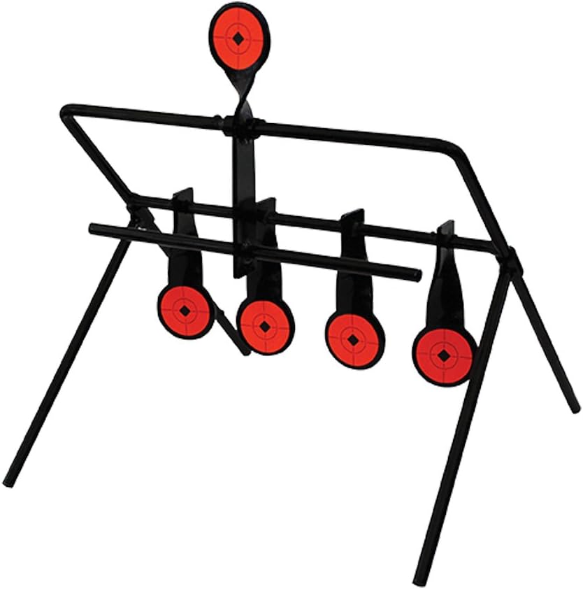 BIRCHWOOD CASEY World Of Targets Gallery Portable Easy-to-Use Durable Steel Resetting Targets with High Visibility Target Spots for Maintenance-Free Aigun/Rifle/Handgun Shooting