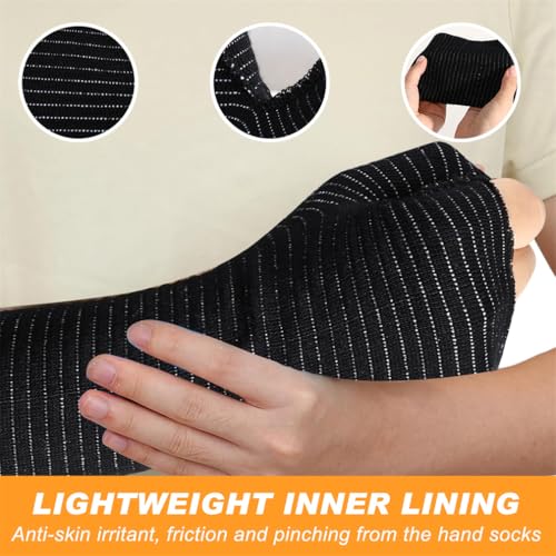 Hand Socks Wrist and Thumb Spica Wrap Liner Cotton Stockinette Sleeve Elastic Wrap Tube Bandage Tubular Bandages Arm Cast Stockinette for Under Brace Splints Air Casts Hand Brace