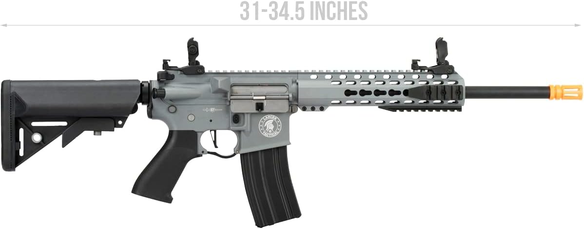 Lancer Tactical Gen 2 LT-19 Airsoft M4 Carbine 10" Electric Full/Semi-Auto Airsoft AEG Rifle, Included 6mm 0.20g BBS, Charger, and Battery