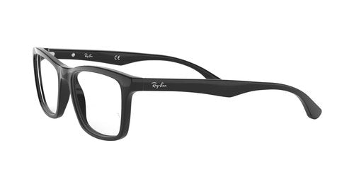 Ray-Ban RX5279 Square Prescription Eyewear Frames, Black/Demo Lens, 57 mm