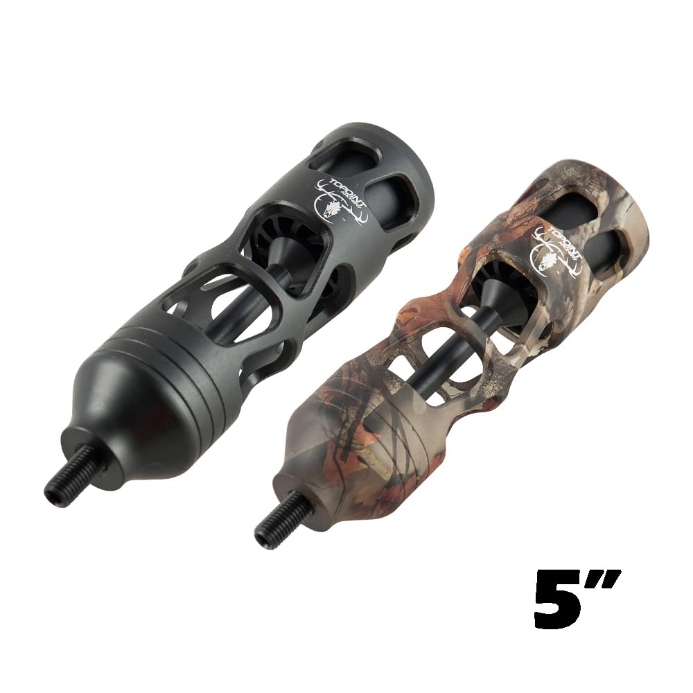 ZSHJGJR Archery Bow Stabilizer Aluminum Alloy, Shock Absorber, 5 Inch 8 Inch 11 Inch, Bow Stabilizer Vibration Damper, All-CNC Aluminum Machined for Compound Bow Accessories (Camo, 8 Inch)