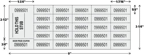 Auction Tickets - 500 Sheets (Blue)