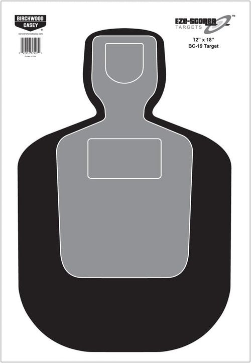 BIRCHWOOD CASEY 12" x 18" Eze-Scorer BC-19 Shoot-Up Brilliant White Paper Targets for Indoor and Outdoor Use