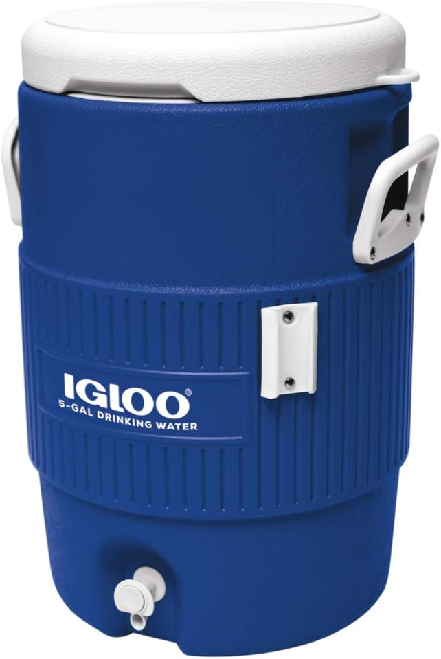 Igloo Seat Top Beverage Cooler with Cup Dispenser (5-Gallon, Ocean Blue)