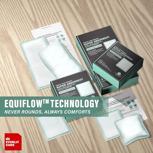 Super Absorbent Wound Dressing 4x4 Inches - High Fluid Retention Pack of 10