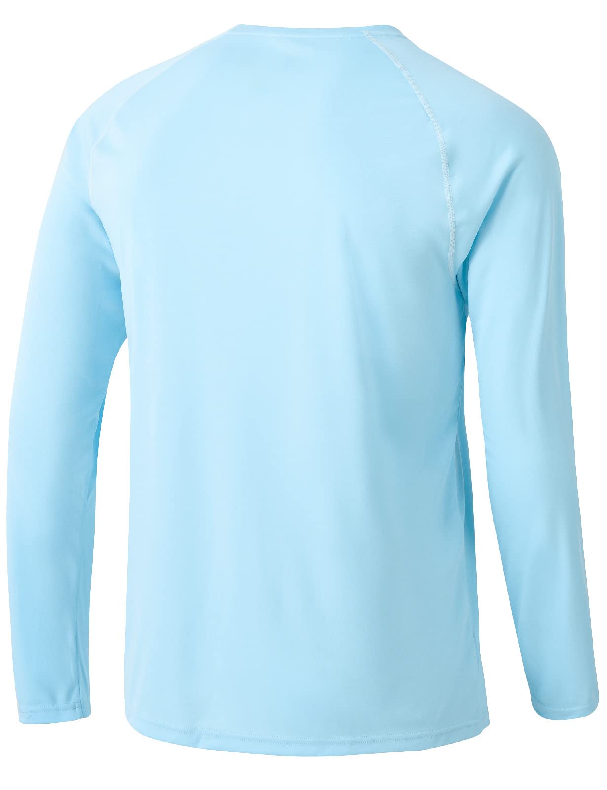 Rdruko Men's Hiking Shirts Long Sleeve UPF 50+ Lightweight Dry Fit Outdoor Fishing Swim UV Shirts(Sky Blue, US XXXL)