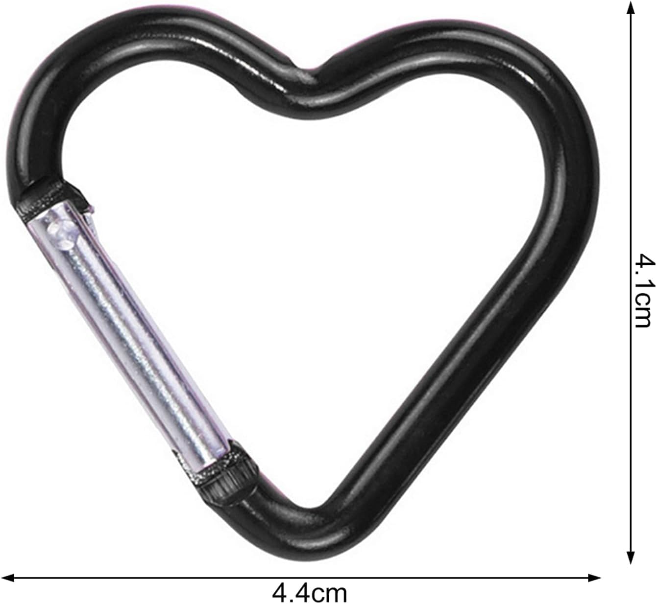 10Pcs Pink Heart-Shaped Carabiner Hooks Strong Load-Bearing Quick Link Key Holders Aluminum Material Creative Shape High Durability Camping Buckles, Accessory and Keychain Carabiners