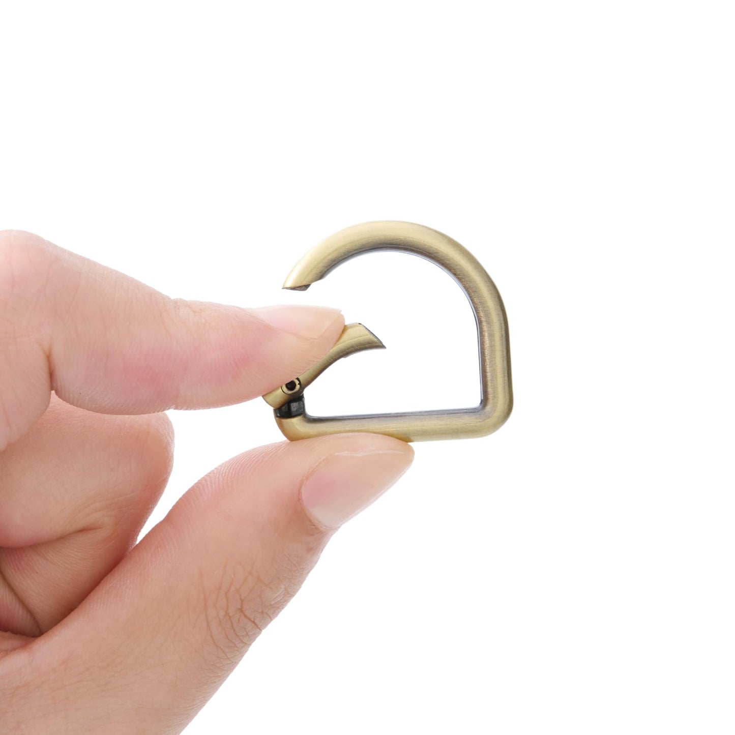 10pcs Metal D Ring Spring Key Hooks Keyring Clip for Keychain Buckle, Backpacks Handbag Purse Hardware, DIY Crafts