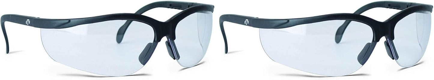 Walker's Sport High-Grade Polycarbonate Lenses Half Frame Soft Rubber Nose Piece Adjustable Safety Shooting Glasses