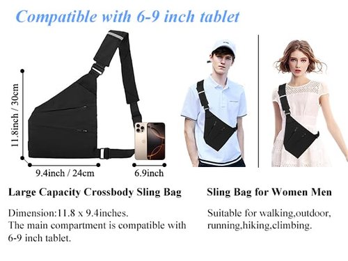 VANNMESTER Anti-theft Travel Bag Small Sling Backpack for Men Women Personal Pocket Bag Crossboby Bag Backpack with Adjustable Shoulder Strap