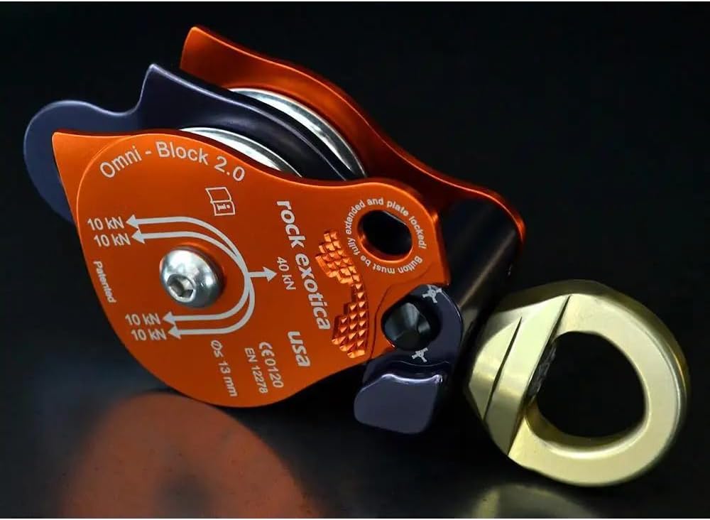 Rock Exotica Omni Block 2.0 Double Pulley System for Climbing & Rigging
