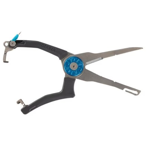 Gerber Gear Hemoplier - Fishing Pliers with Knot Tying Tool, Eyelet Clearing Tool, Micro Serrated Cutter & More - Premium Fishing Gear - Saltwater Fishing Tool