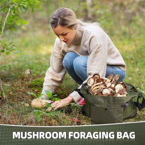 Mushroom Foraging Bag - Foraging Kit with Mesh Bag & Knife - 1 Pack