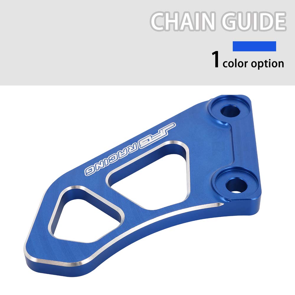 JFG RACING Motorcycle Chain Guard Guide Protector CNC for TTR125 TTR125LE 00-23 TW200 05-23 XT250 08-23 XT225 05-07 Dirt Pit Bike Dual Sport Blue