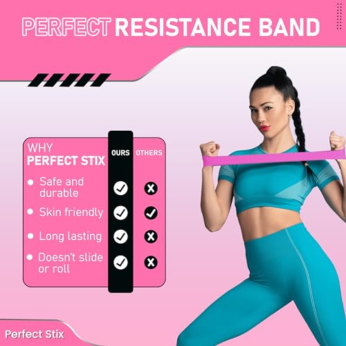 Peak Performance Resistance Loop Exercise Bands with Workout Videos. 5 PCs Latex Exercise Bands. 5 Bands All Pink Elastic Bands with Pink Carrying Bag.Includes Video demonstrations