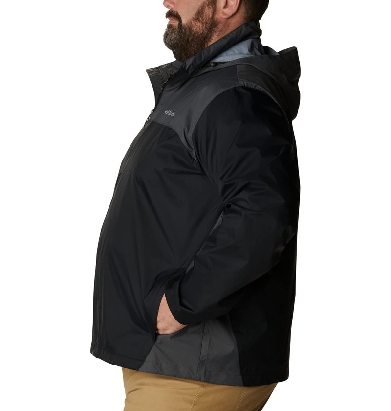 Columbia Men's Glennaker Lake Rain Jacket, Black/Grill, Medium