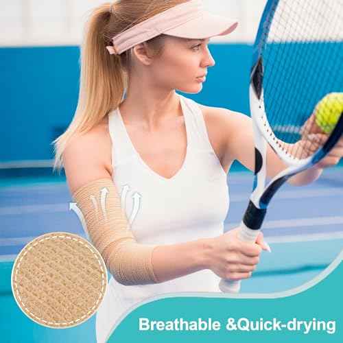 6 Pack,2inches¡¿ 5 Yards Self Adhesive Bandage Wraps for Sports, Cohesive Bandages,Atheletic Tape for Wrist, Ankle, Hand, Leg,Skin Color,Vet Wrap