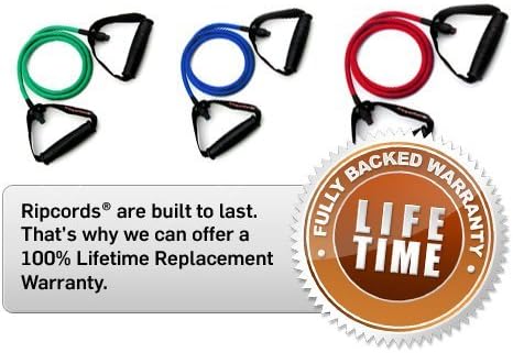 Ripcords Exercise Bands & E-Book- Premium Resistance Bands in 7 Strength Options Lifetime Replacement Warranty