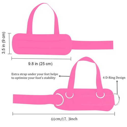 Ankle Straps Ankle Bands Wrist Cuffs Padded Straps Adjustable Fitness Glute Kickback D-Ring for Cable Machine with Extra Foot Heel Belts 1 Pair