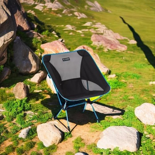 Helinox Chair One Original Lightweight Compact Collapsible Camping Chair Black/Blue, 2.1lbs Outdoor Chairs, Camping Chairs for Adult,Portable Chairs for Outside, Backpacking, Picnic, Adventures