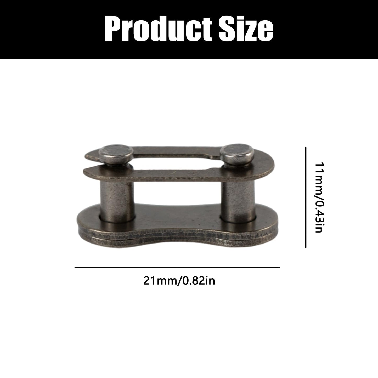 20-Pack Bike Chain Metal Master Link - Removable Quick Split Links for Bicycle, Mini Bike, Mountain Bike and Motorcycle Chain Repair