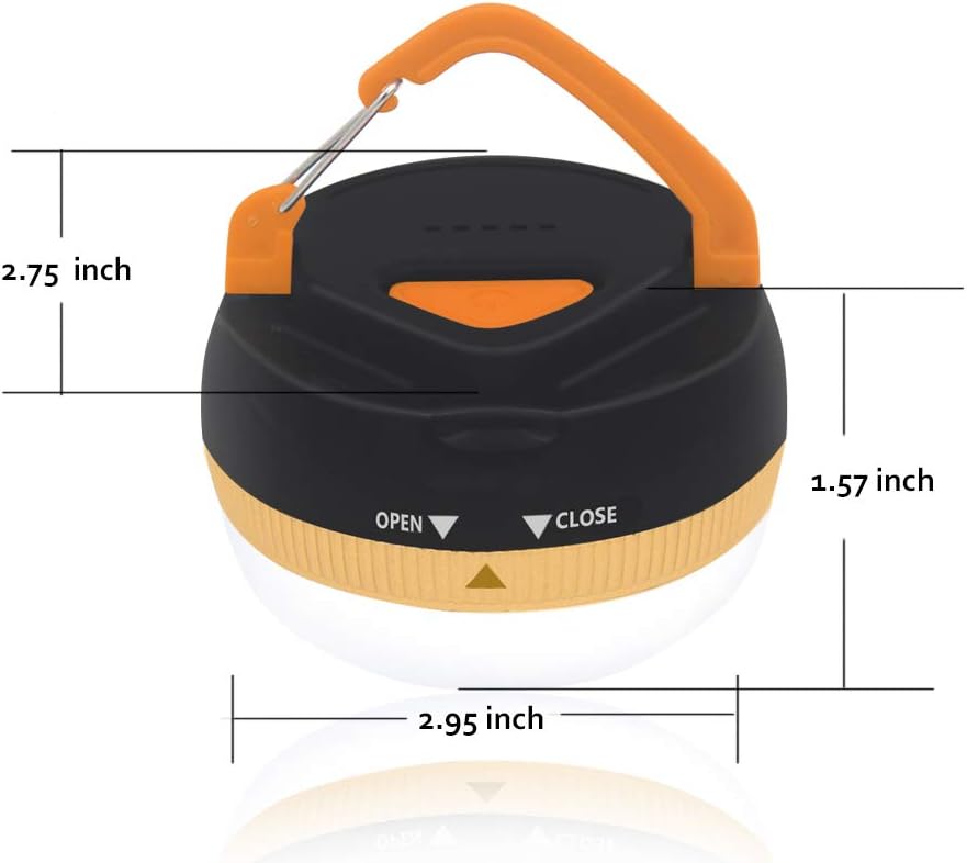 2 Pack LED Camping Lantern,Portable Tent Light with Retractable Hook and 5 Light Modes,Best for Adults and Kids