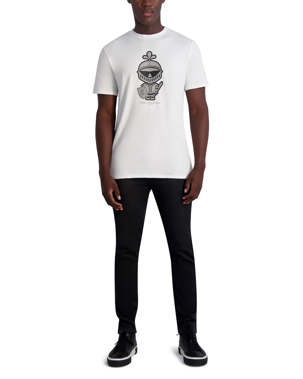 Karl Lagerfeld Paris Women's Reflective Karl Armour Graphic T-Shirt, White