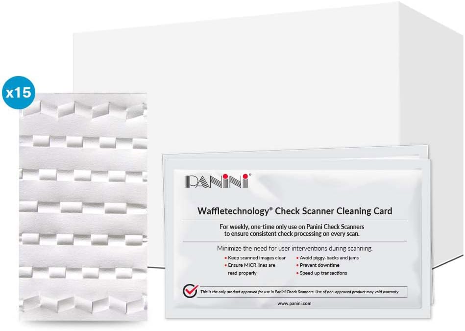 Panini Check Scanner Cleaning Cards (15)