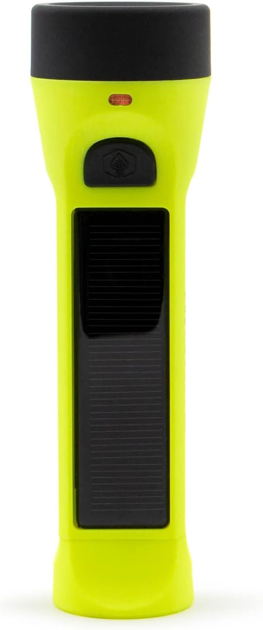 Journey 300 Solar LED Waterproof Flashlight with USB Phone Charger, Yellow