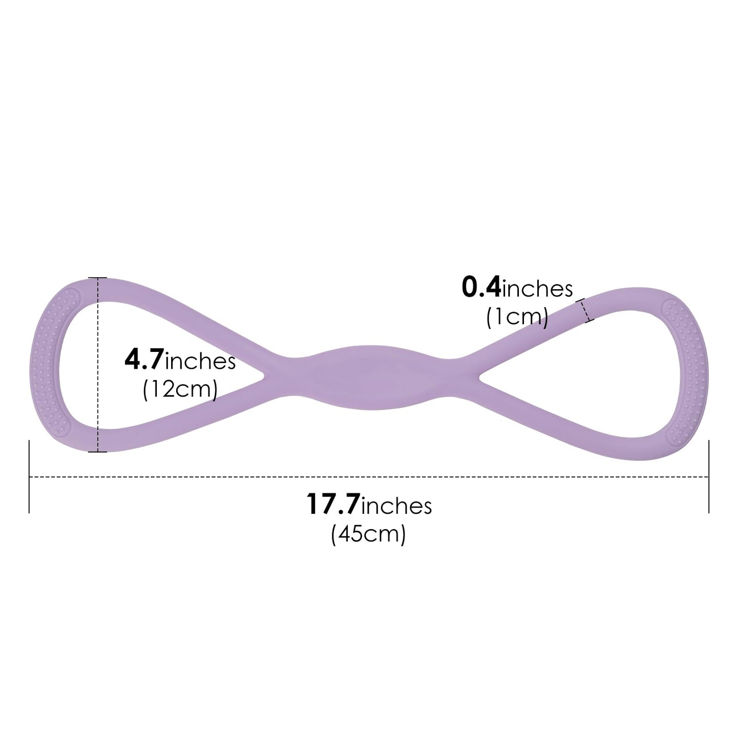 Adorila 2 Pack Figure 8 Resistance Bands with Handles, Silicone Exercise Bands for Women, Elastic Rope Stretch Fitness Band for Arm, Back, Chest, Shoulder, Legs (15LB Pink, 25LB Purple)