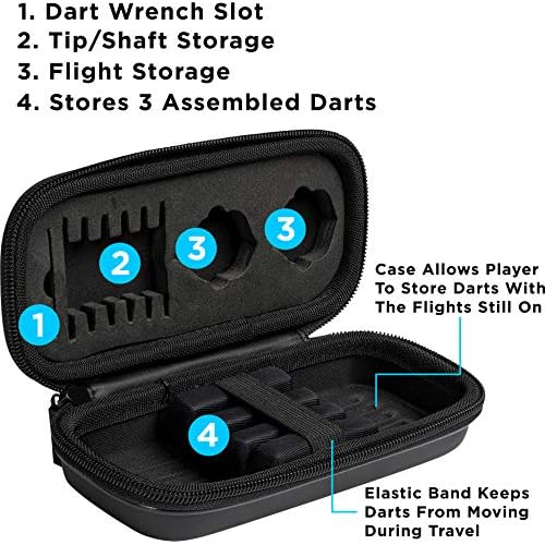 Viper Blitz 95% Tungsten Steel Tip Darts with Storage/Travel Case