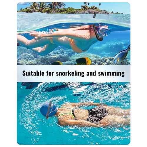 W WSTOO Adults Diving Snorkel Breathing Tube Silicone Flexible Foldable Snorkel Anti-Drop for Freediving Swim Training,Diving and Scuba Diving,Easy to Carry for Travel