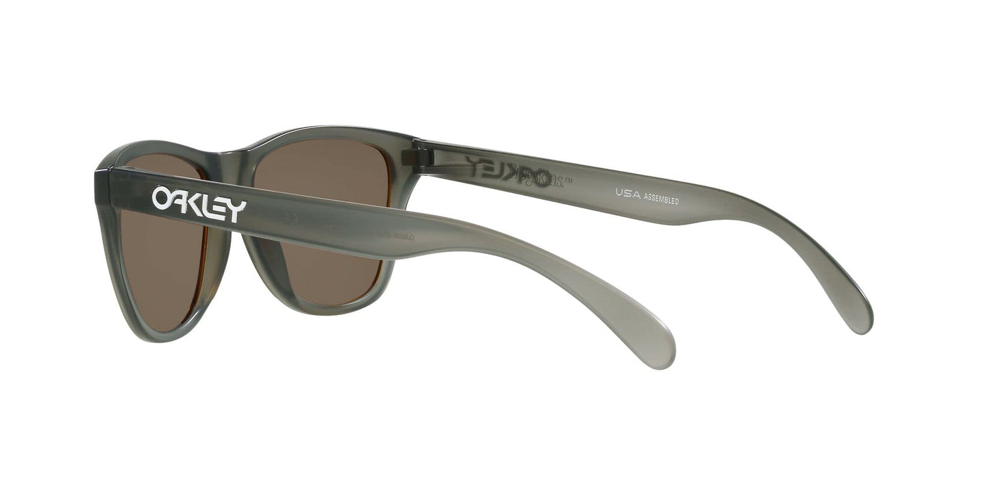 Oakley Youth OJ9006 Frogskins XS Square Sunglasses, Matte Grey Smoke/Prizm 24K Polarized, 53 mm