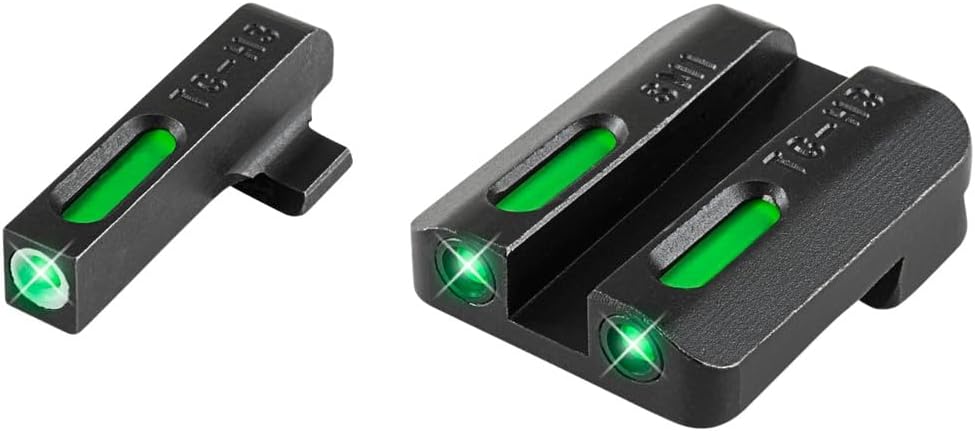 TRUGLO TFX Handgun Sight | Durable Shock-Resistant Compact Brightly Glowing Tritium & Fiber-Optic Xtreme Day/Night Sight for Handguns