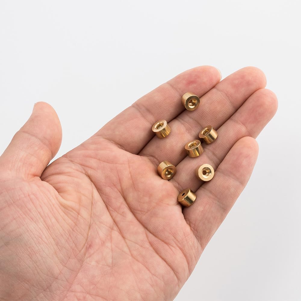 Dr.Fish 50 Pack Carolina Ticker Keeper Brass Weights Sinkers, Protects Knot & Make Noise, Teaxs Rig Tackle for Freshwater Bass Fishing
