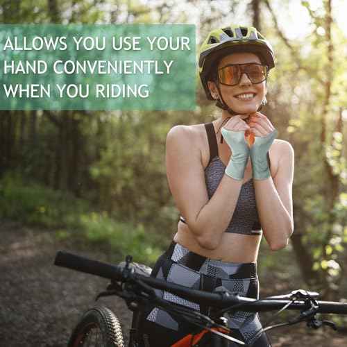 Bememo 4 Pack Sun Protection UV Gloves Driving Sun Block Gloves Cooling Fingerless Wrist Length Cotton for Women