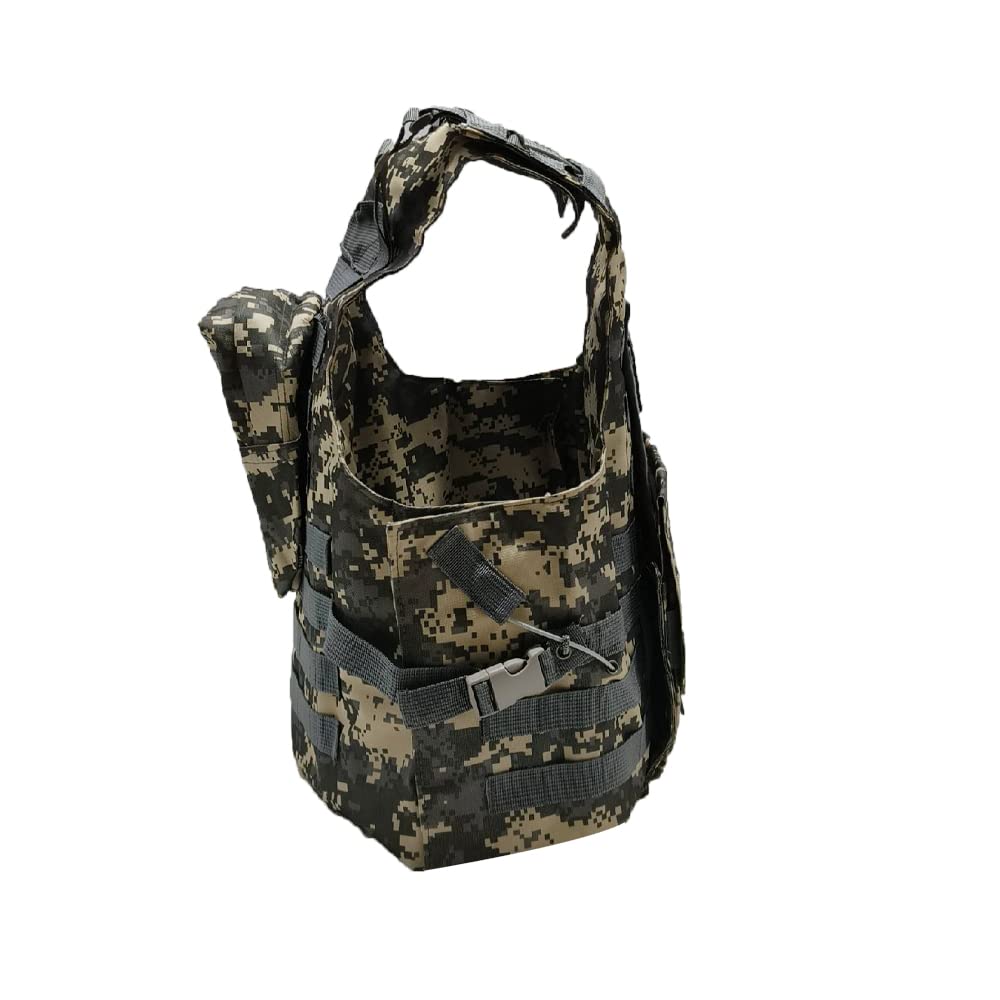 ACECARE Adjustable Tactical Airsoft Vest - Outdoor Hunting Molle Vest for Training, Hiking & Camping with Shoulder Strap