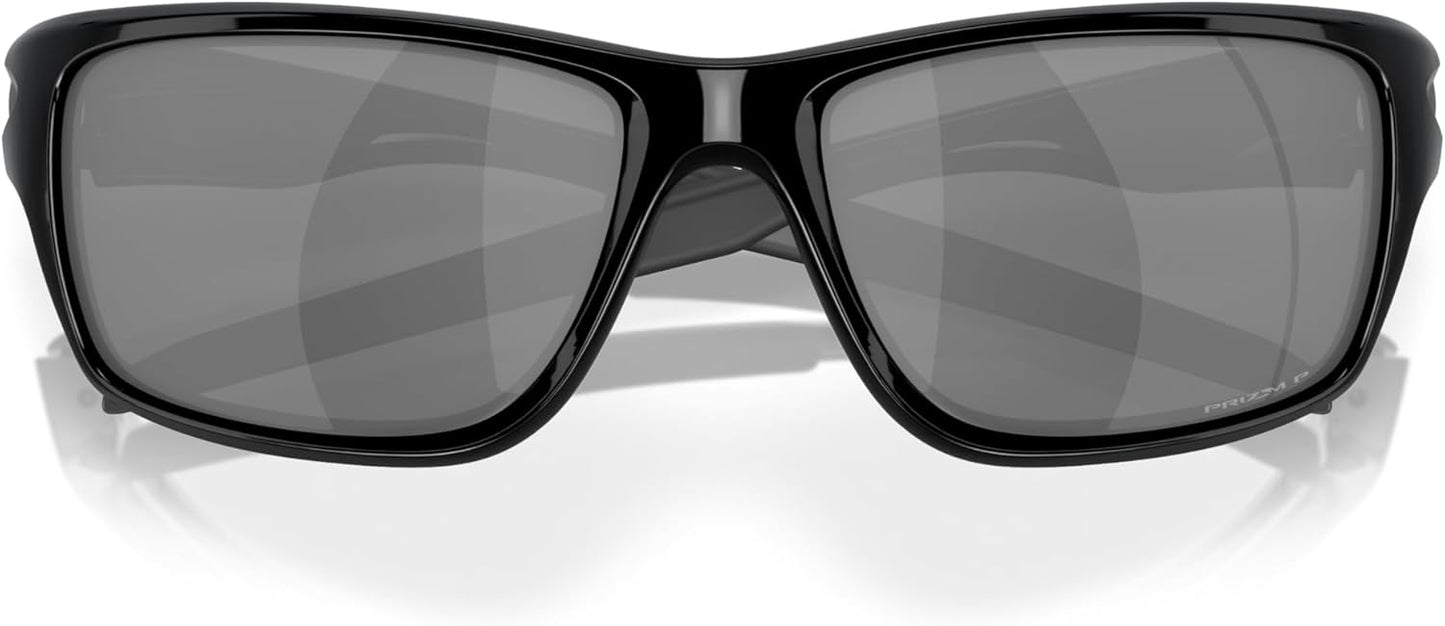 Oakley Man Sunglasses Polished Black Frame, Black Iridium Polarized Lenses, 60MM