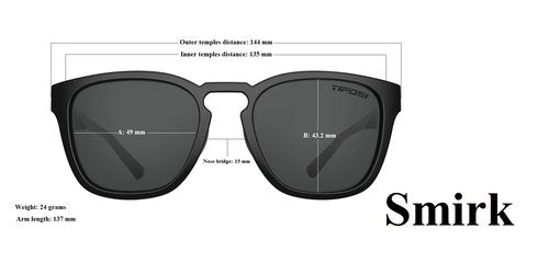 Tifosi Optics Smirk Sunglasses (Blackout, Smoke Polarized)