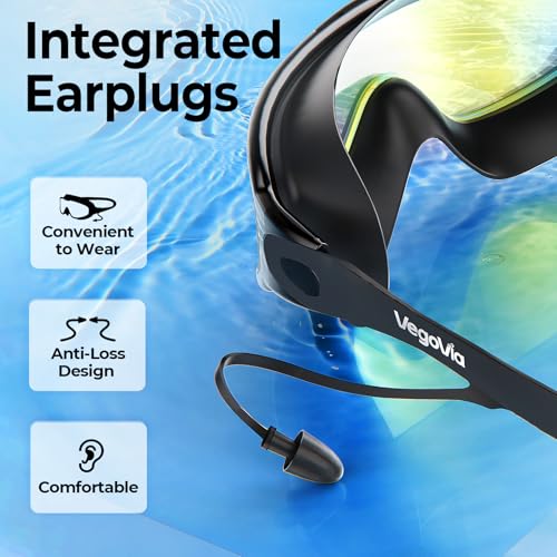 Adult Swim Goggles 2 Pack, Anti-Fog 180¡Æ Wide View UV Protection Pool Swimming Goggles for Adult Youth Men Women