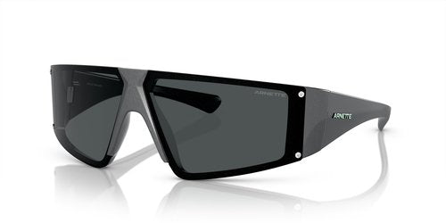 Arnette Men's AN4332 Saturnya Wrap Sunglasses, Alumina Silver/Dark Grey, 69 mm