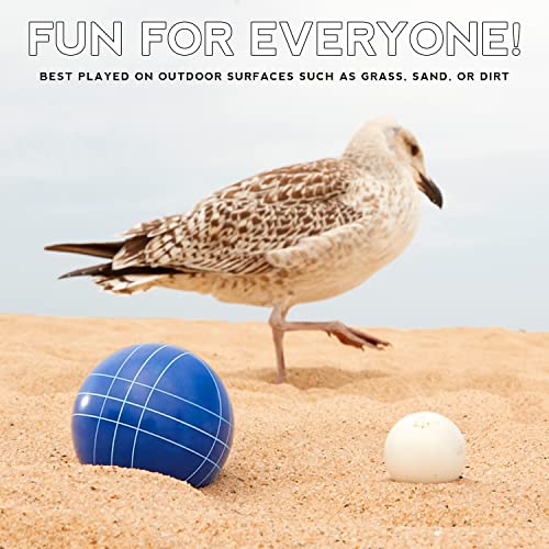 Franklin Sports Bocce Sets - Backyard + Beach Bocce Ball Sets - (8) Outdoor Balls + (1) Pallino - Adult + Family Bocce Sets