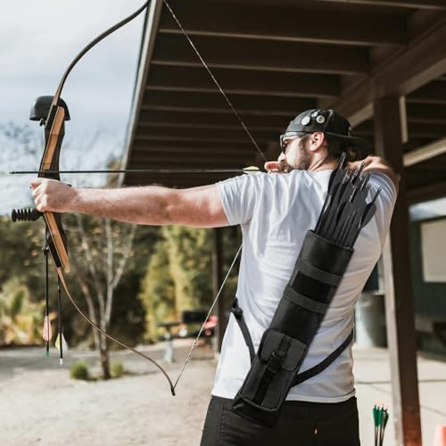 PSKOOK Lightweight Archery Back Arrow Quiver Black