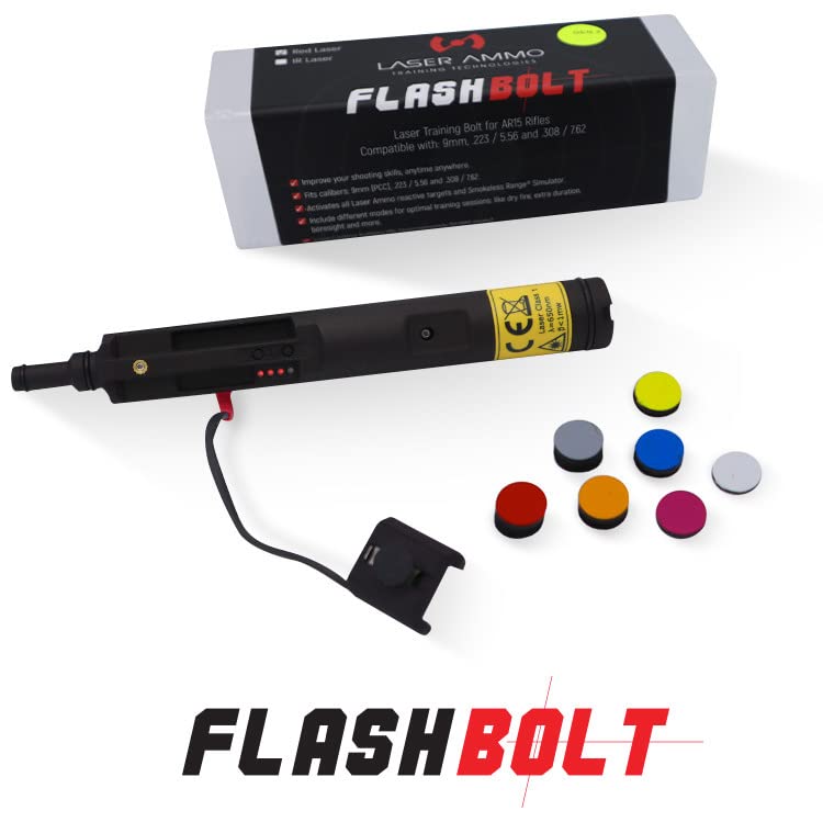 Laser Ammo Flash Bolt Training Laser for Your Hunting Rifle, no Modification Required, Class 1, 3.5mW (Visible, Red)