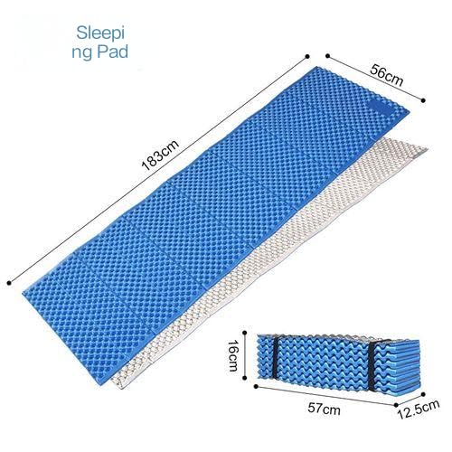BowYouMe Yoga Mat as Sleeping Pad, Foldable, Lightweight, Moisture Proof, Backpacking, Camping, Hiking Sleeping Mat, Beige, Black, 27.94cm x 12.7cm, IXPE