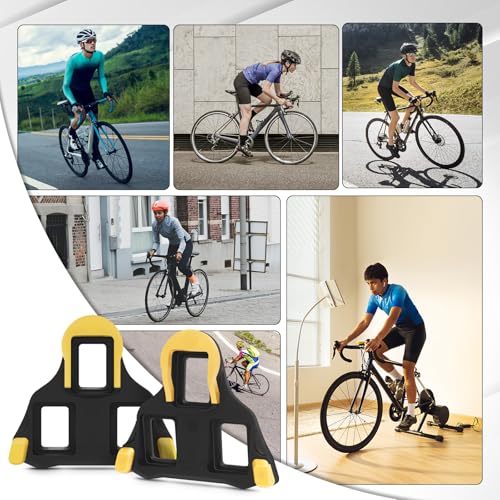 BUCKLOS SPD SL Cleats for Road Bike Cycling Shoes Compatible with Shimano SPD-SL Pedals-BH10/BH11/BH12 Float Cleats for Indoor Peloton & Outdoor Bicycle Training