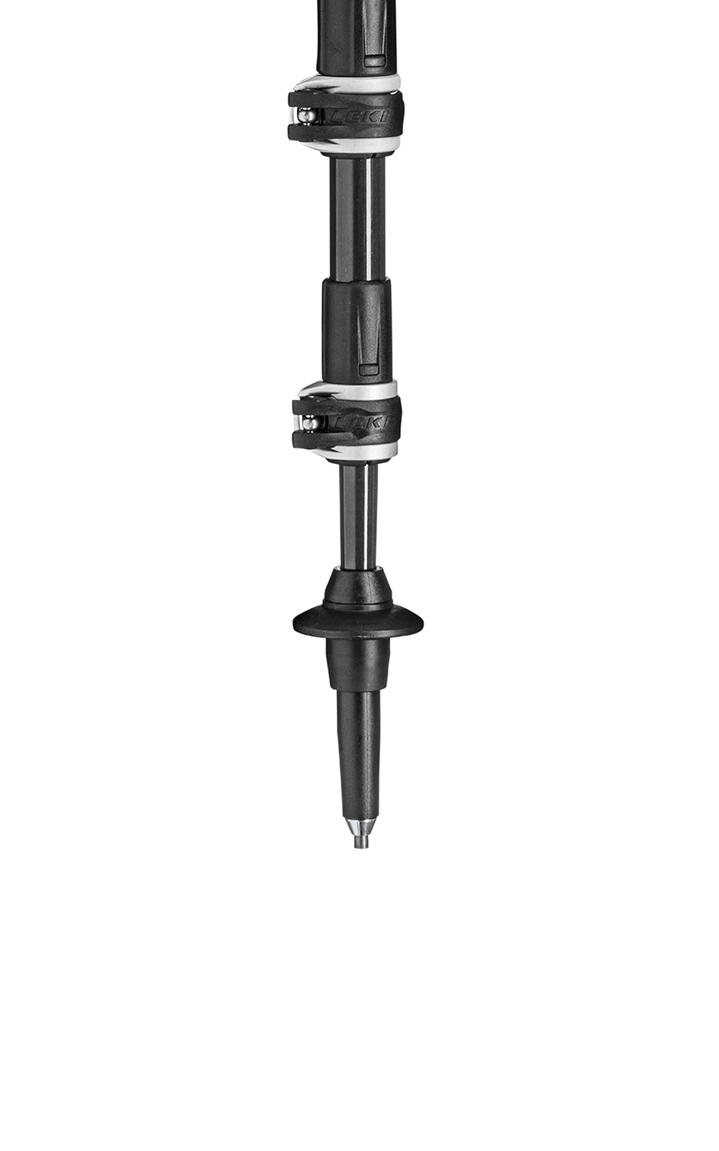 LEKI Legend Black Carbon Adjustable Lightweight Walking Pole (Single) for Trekking & Hiking - Black-Anthracite-Copper - 90-120 cm