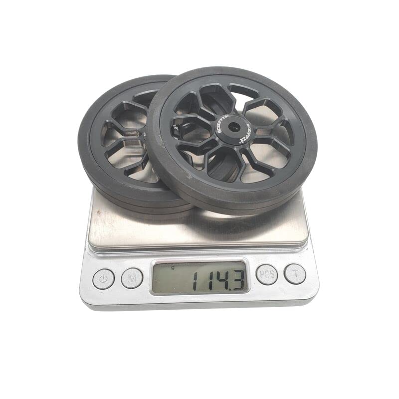 Large Easy Wheels for Brompton Folding Bike,easywheel diameter 80 mm (black)